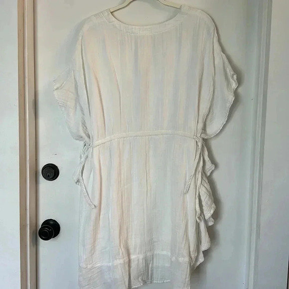 Anthropoloige Women's Gauzey White Dress Coverup Beach Sz S/M - Picture 6 of 6
